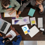 Group work at a desk